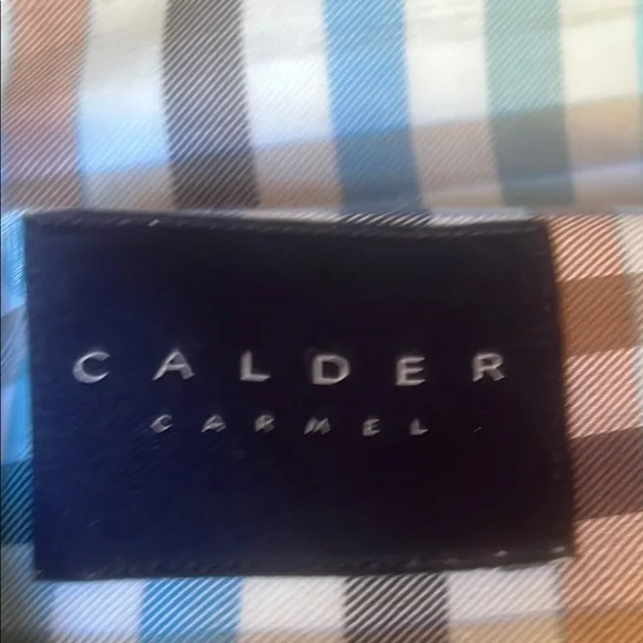 CALDER CARMEL Limited Edition Mens Blue Multi Plaid L/S Button Down Shirt Size L - Picture 3 of 8